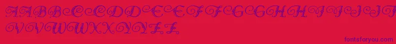 Diamond Dreams Font – Purple Fonts on Red Background