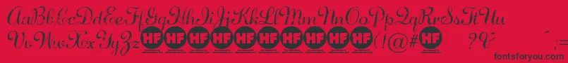 Diamond Dust   PERSONAL USE ONLY Font – Black Fonts on Red Background