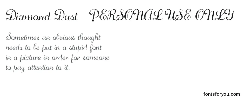 Diamond Dust   PERSONAL USE ONLY Font