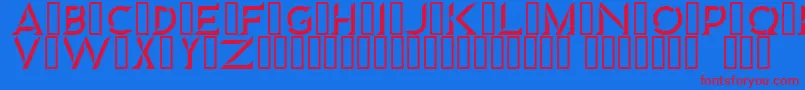 フォントDiamond – 赤い文字の青い背景