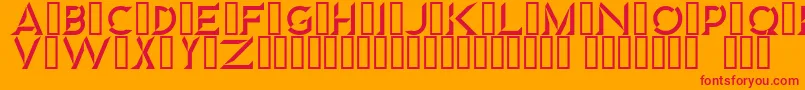 Diamond Font – Red Fonts on Orange Background