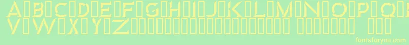 Diamond Font – Yellow Fonts on Green Background