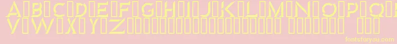 Diamond Font – Yellow Fonts on Pink Background