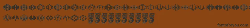 Diamondgrams Font – Black Fonts on Brown Background