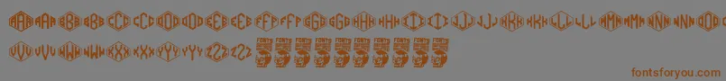 Diamondgrams Font – Brown Fonts on Gray Background