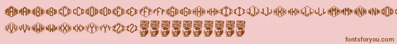 Diamondgrams Font – Brown Fonts on Pink Background