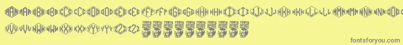 Diamondgrams Font – Gray Fonts on Yellow Background