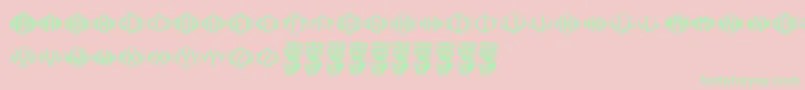 Diamondgrams Font – Green Fonts on Pink Background
