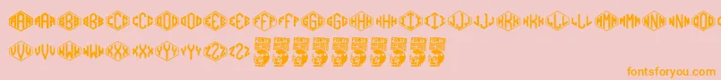 Diamondgrams Font – Orange Fonts on Pink Background