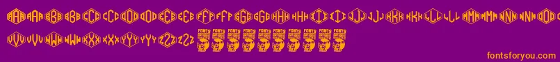 Diamondgrams Font – Orange Fonts on Purple Background