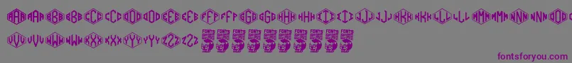 Diamondgrams Font – Purple Fonts on Gray Background