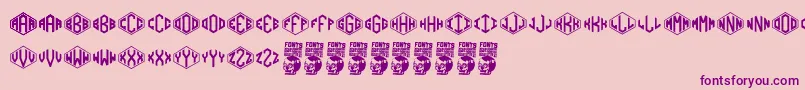 Diamondgrams Font – Purple Fonts on Pink Background