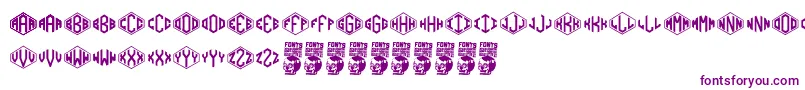 Diamondgrams Font – Purple Fonts on White Background