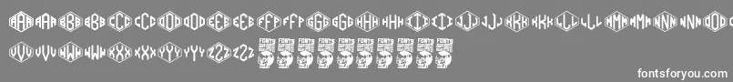 Шрифт Diamondgrams – белые шрифты на сером фоне