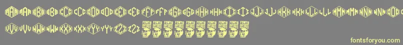 Diamondgrams Font – Yellow Fonts on Gray Background