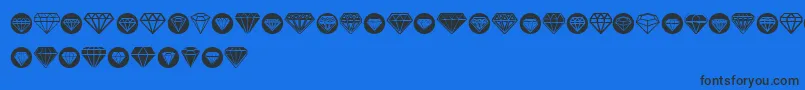 Diamondo-fontti – mustat fontit sinisellä taustalla