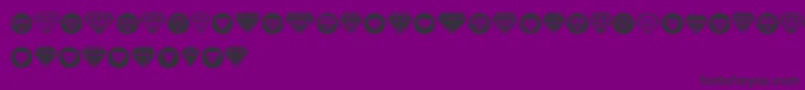 フォントDiamondo – 紫の背景に黒い文字