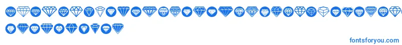 Fonte Diamondo – fontes azuis em um fundo branco