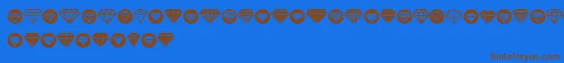 Diamondo-fontti – ruskeat fontit sinisellä taustalla