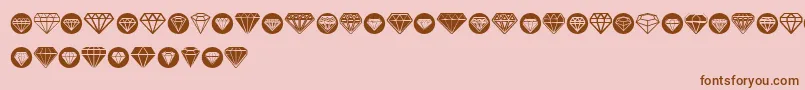 Czcionka Diamondo – brązowe czcionki na różowym tle