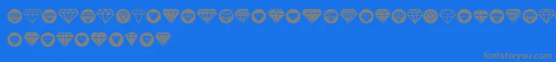 Czcionka Diamondo – szare czcionki na niebieskim tle