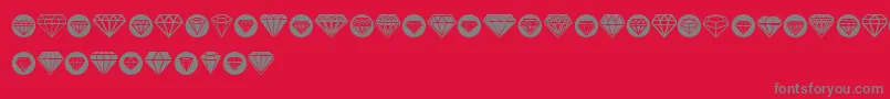 フォントDiamondo – 赤い背景に灰色の文字