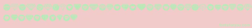 フォントDiamondo – ピンクの背景に緑の文字