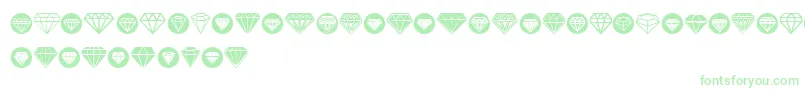 Czcionka Diamondo – zielone czcionki na białym tle