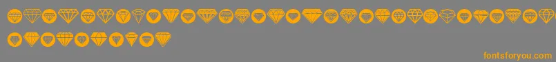Czcionka Diamondo – pomarańczowe czcionki na szarym tle