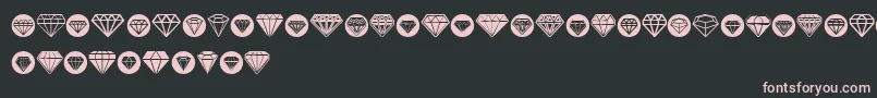 Diamondo-fontti – vaaleanpunaiset fontit mustalla taustalla