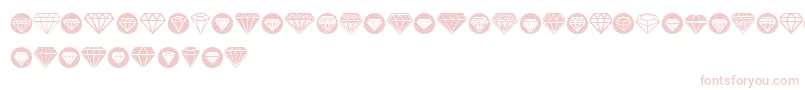 Diamondo-fontti – vaaleanpunaiset fontit
