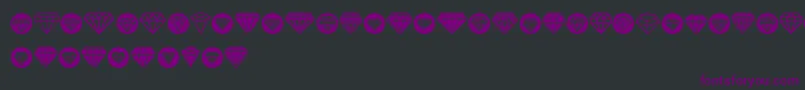Шрифт Diamondo – фиолетовые шрифты на чёрном фоне
