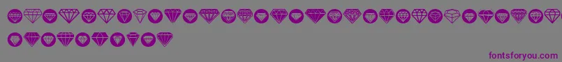 Шрифт Diamondo – фиолетовые шрифты на сером фоне