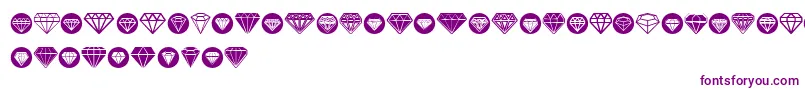 Diamondo-fontti – violetit fontit valkoisella taustalla