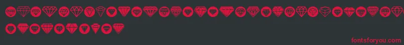 Шрифт Diamondo – красные шрифты на чёрном фоне
