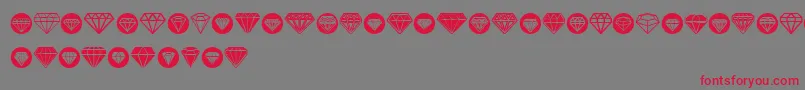 Diamondo-fontti – punaiset fontit harmaalla taustalla