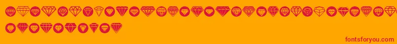 Diamondo-fontti – punaiset fontit oranssilla taustalla