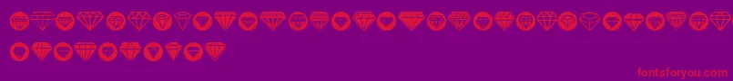 Fonte Diamondo – fontes vermelhas em um fundo violeta