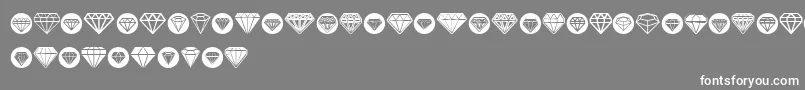 Diamondo-fontti – valkoiset fontit harmaalla taustalla