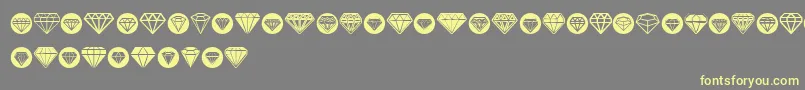 Fonte Diamondo – fontes amarelas em um fundo cinza