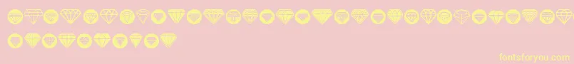Czcionka Diamondo – żółte czcionki na różowym tle