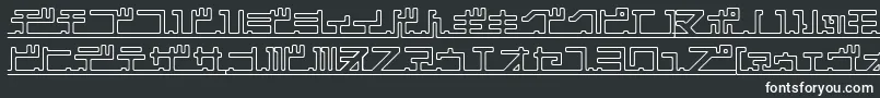KatakanaPipe-Schriftart – Weiße Schriften auf schwarzem Hintergrund