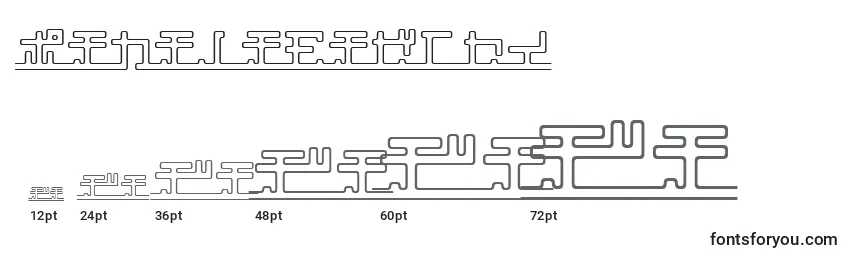 Размеры шрифта KatakanaPipe