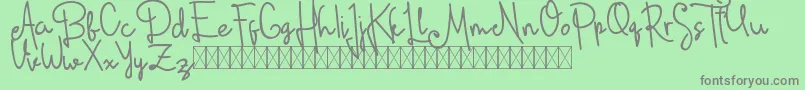 dianamoon script free Font – Gray Fonts on Green Background