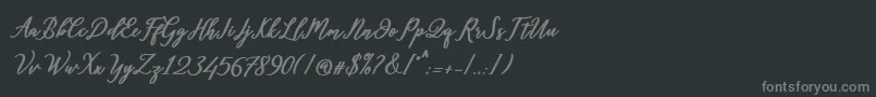 フォントDiantha – 黒い背景に灰色の文字