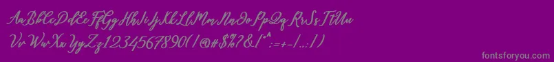 Diantha Font – Gray Fonts on Purple Background