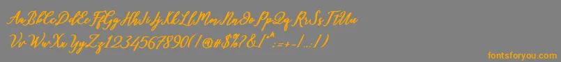 Diantha Font – Orange Fonts on Gray Background