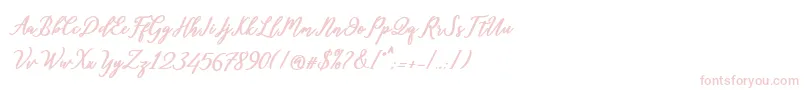 Diantha Font – Pink Fonts on White Background