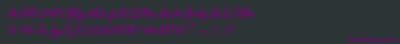 Diantha-Schriftart – Violette Schriften auf schwarzem Hintergrund