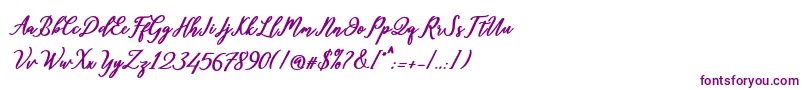 Шрифт Diantha – фиолетовые шрифты на белом фоне